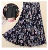 Women's Summer Midi Skirt with Lining - Elegant Swing Ice Silk for Middle-Aged and Elderly