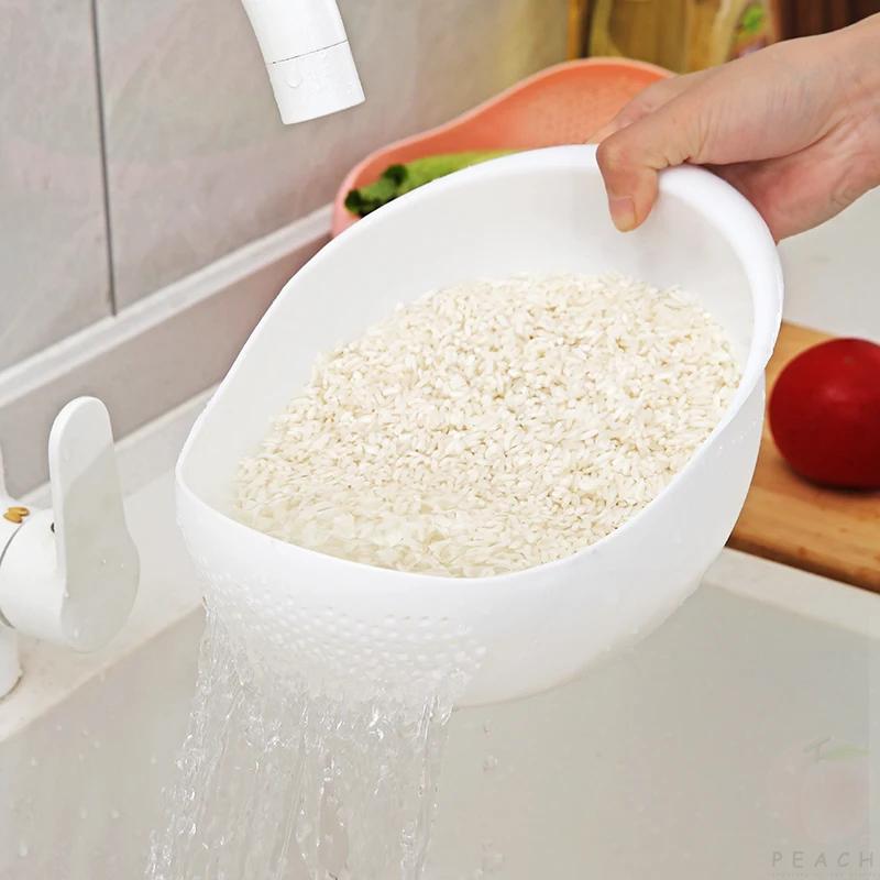 Rice Drain Basket Rice Filter Fruit and Vegetable Drain Sieve Kitchen Supplies Small Tools Multi-Purpose