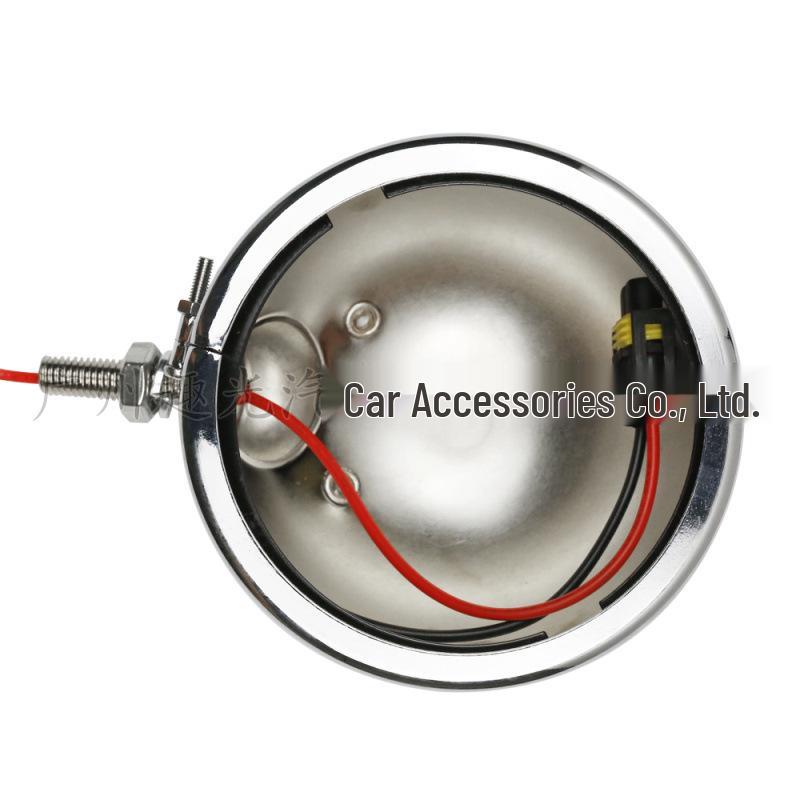 4.5" LED Fog Light Housing Cover for Harley Motorcycle - Iron Outer Shell