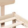 Natural Wooden Bed Frame with Headboard 180 X 200 Cm Solid Pine Wood