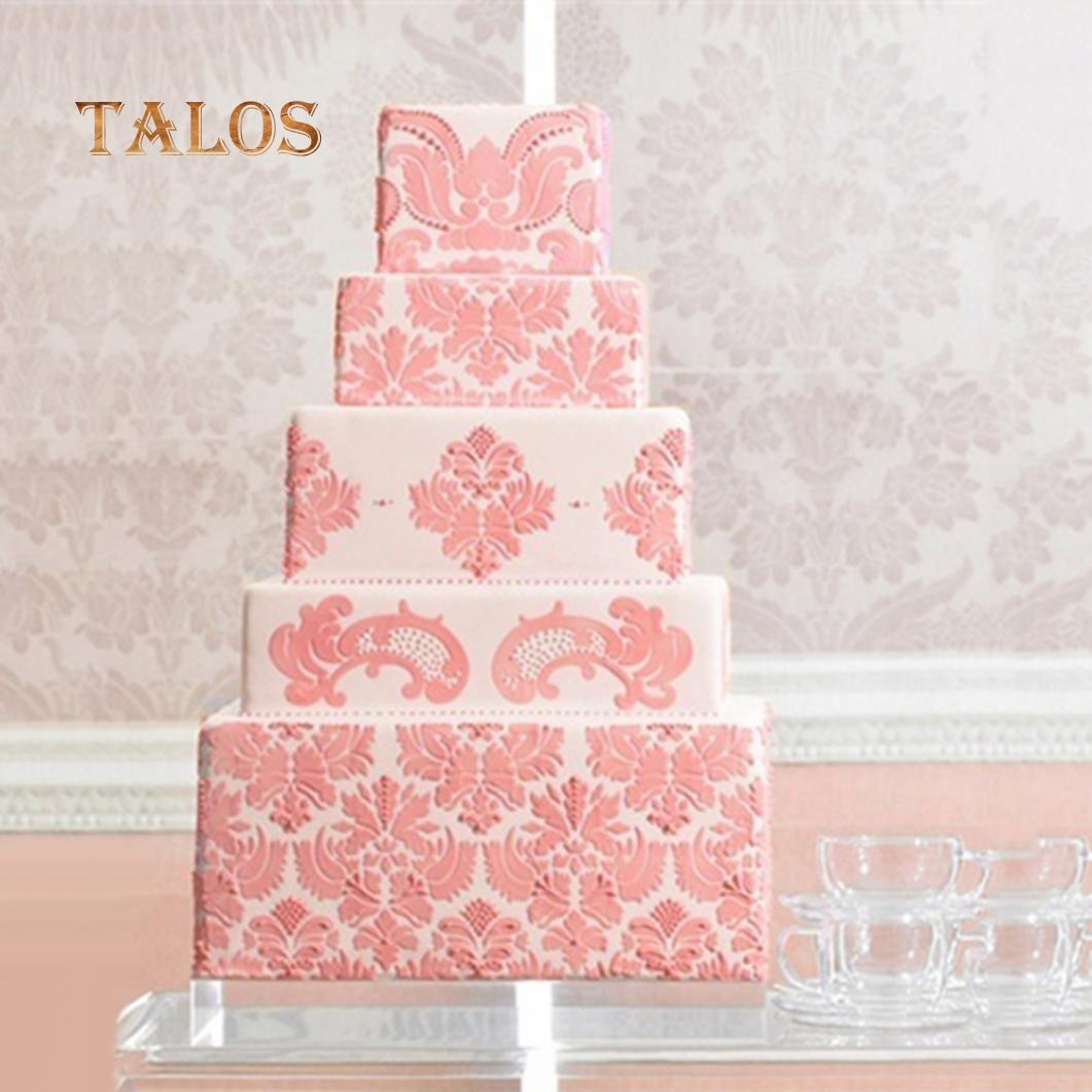 

Gorgeous Damask Cake Stencil Template Fondant Spray Die DIY Baking Art Decor Kitchen Accessories