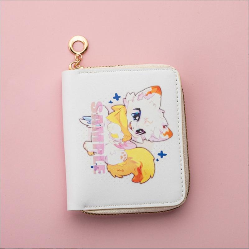 New Fresh and Sweet Women's Wallet Anime Cartoon Leather Embossed Wallet Change Bag Storage