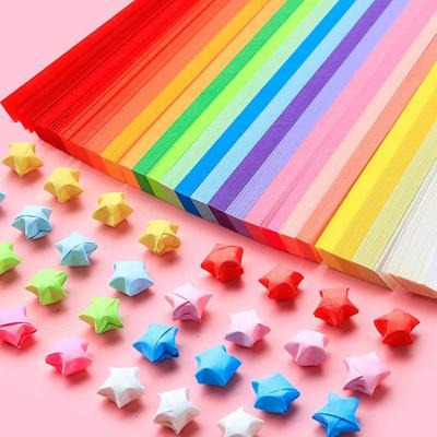 Decoration Gift Colorful DIY Sided Lucky Star Paper Strip Star Origami Origami Paper Art  Crafts