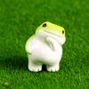 Yousheng Mini Resin Frog Figurine Small Little Animal Ornament Cartoon Miniature Frog Statue for Micro Fairy Garden Landscape DIY Terrarium Crafts