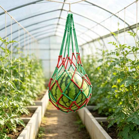 UV Resistant Fruit Support 10Pcs Watermelon Sling Nets, Weatherproof Reusable Melon Holder Space Saving Vine Mesh, Hammocks for Cantaloupe Cucumber