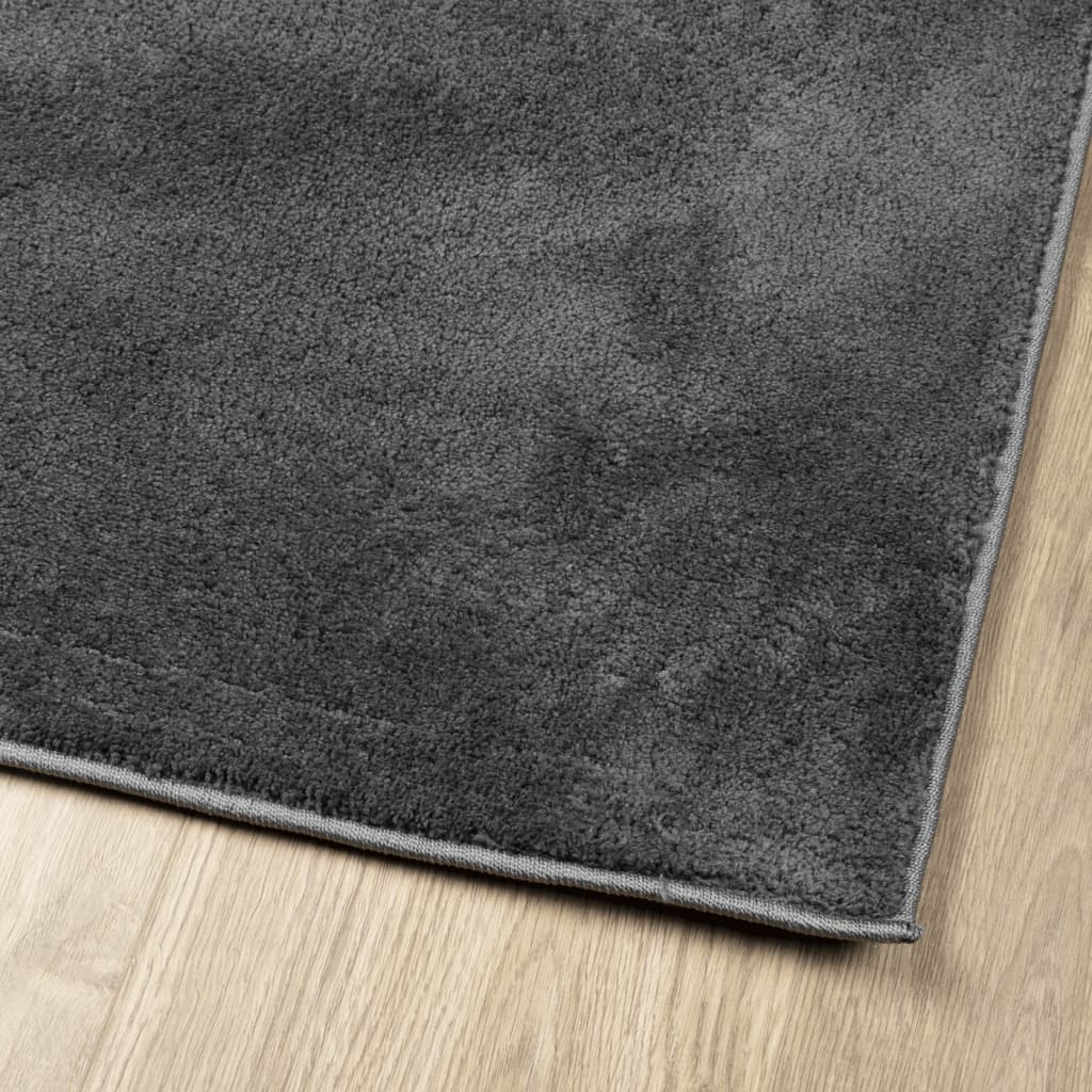Oviedo Short Pile Rug Anthracite 120 X 120 Cm