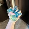 Realistic Clear Blue Ice Cube Stress Relief Toy Squeeze Fidget Toy For Anxiety Soft Sensory Toy For Adults Gift