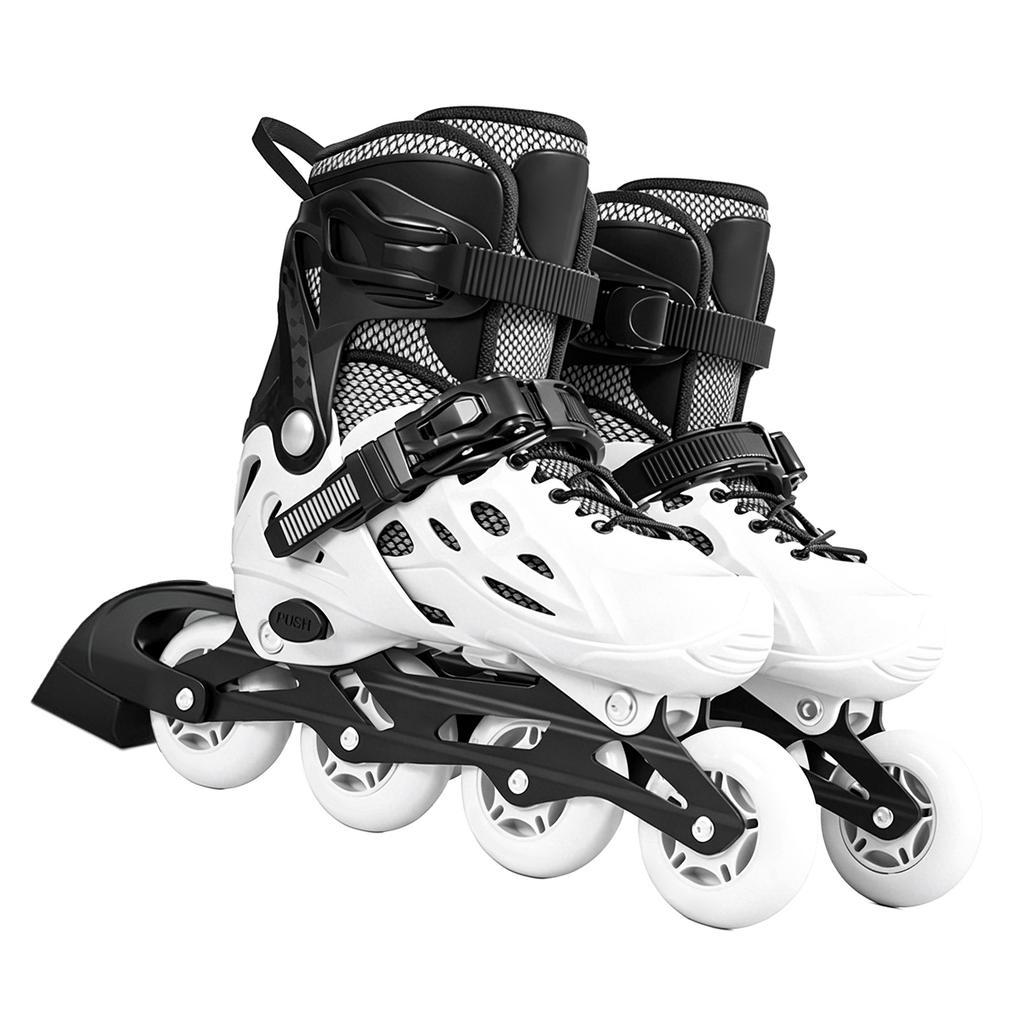 Adjustable Flash Inline Skates Light Up Roller Skates for Kids Boys Girls Women Men with 8 Glowing Wheels Smooth Ride
