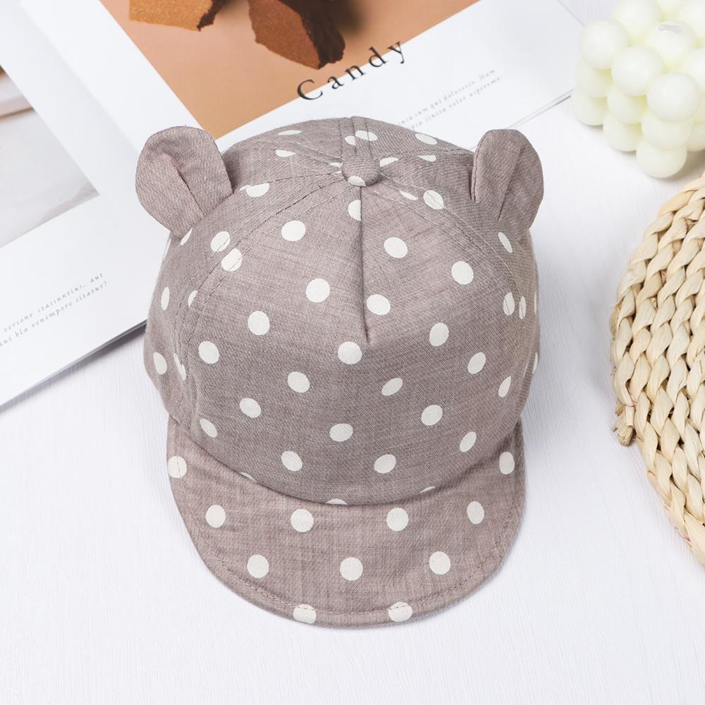 Panama Cap For 6-24Months Children Sun Hat Dot Beach Caps Rabbit Ear Cap Baby's Baseball Hat