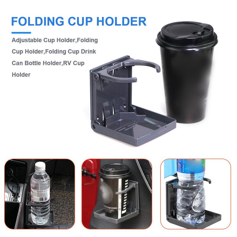 Foldable ABS Plastic Car Drink Bottle Cup Holder Stand for SUV Boat Van Truck