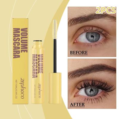 Máscara Alargadora Voluminizadora Impermeable Resistente al Sudor Larga Duración Anti-Manchas Fijación del Maquillaje Rizado Espesa para Principiante Para Extensión de Pestañas