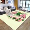 Alpha Kappa Alpha Pattern Rug, Indoor/Outdoor Mat, for Picnic, Gameroom, Bedroom, Office, Living Room, Home Decor Carpet, Birthday Gift