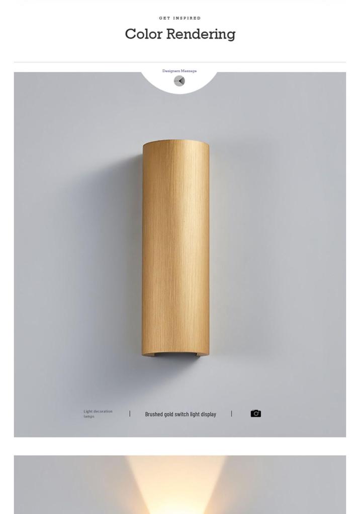 Minimalist Designer Wall Lamp for Living Room, Bedroom, Hotel Corridor, and Bedside: "Light & Shadow"
