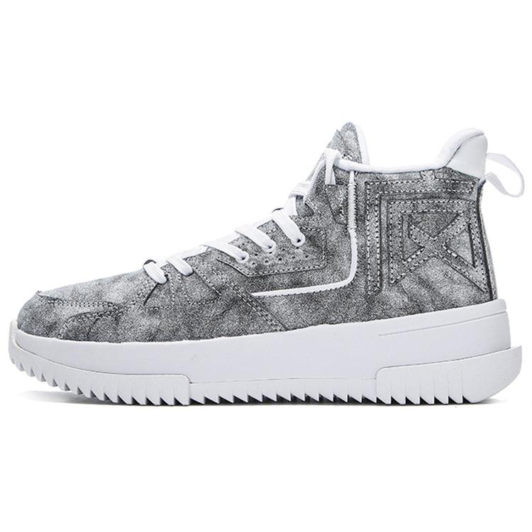 Anta Textile, Synthetic Leather Cushioning Slip Resistant Abrasion Resistant Coverage Mid top Basketball Shoes Men's 112141801-4
