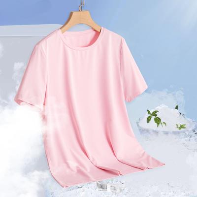 Estate Donna Rosa Corsa Asciugatura Rapida T-shirt Seta Ghiaccio Manica Corta Protezione Solare Sensazione di Fresco Top Sportivo