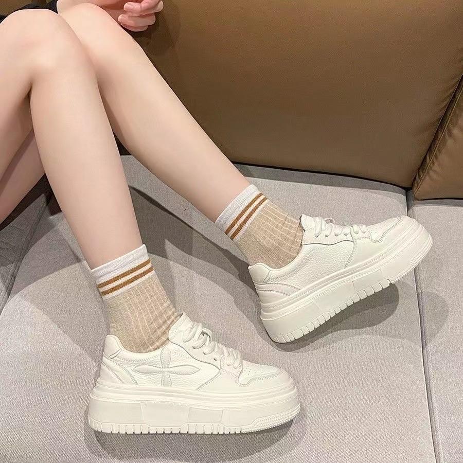 Platform White Shoes Children's Autumn New Ins Trendy Versatile Casual Student Board Shoes