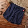 Men Beach Shorts Drawstring Elastic Waist Solid Color Loose Pockets Sports Quick-drying Plus Size Chinese Style Men Sweatpants Male Clothing