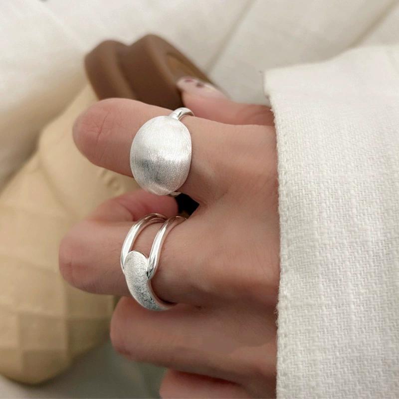 Brushed Geometry Adjustable Rings For Women Classic Minimalist Fashion New Jewelry Gift Party Wholesale anillos