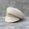 Elegante Netz-Perlen-Baskenmütze Schiebermütze Japanische Faltenkappe Damen Sommer-Ausflug Sonnenschutz-Strohhut Nischen-Reithut