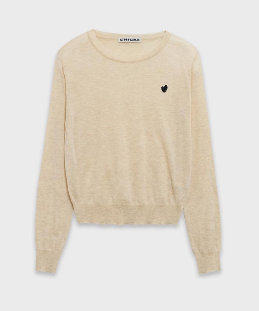 CHICKS Heart Symbol Standard Round Knit (6 Colors)