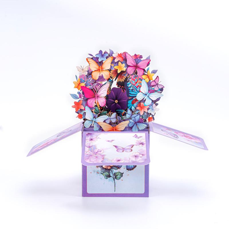 Special Offer: Bestseller Hand-painted 3D Butterfly Box with Music & Lights – Creative Festival Paper Sculpture