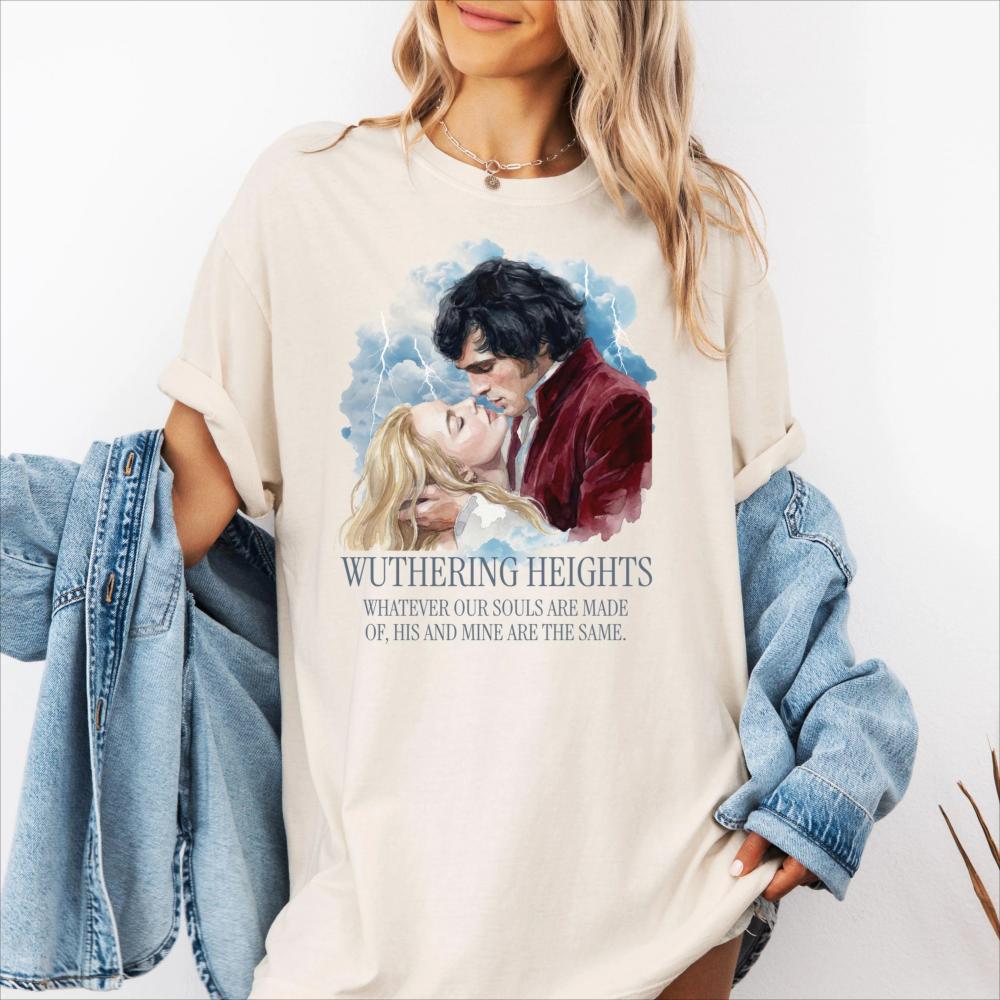 Movie Wuthering Heights Cotton Graphics Tshirt Unisex Summer New Emily Bronte Oneck Fashion Short Sleeve Unisex Women Shirt
