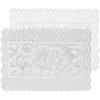 2 Pcs Rectangle Lace Placemats for Tables, Handmade Crochet Doilies Vintage Floral Embroidered Table Runners for Wedding Tea Party Home Decor, 12x17