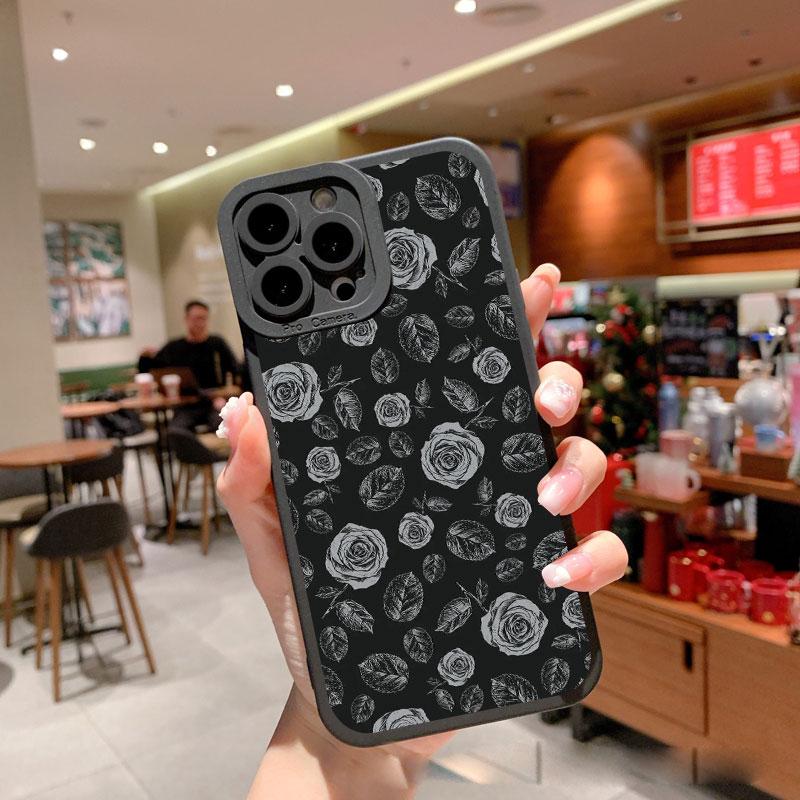 Fashion Luxury Flower Floral Funda Case for Iphone 14 Pro Max Plus 13 12 11 Pro Max XR X XS 8 7 Plus SE 2020 Soft Silicone Shell
