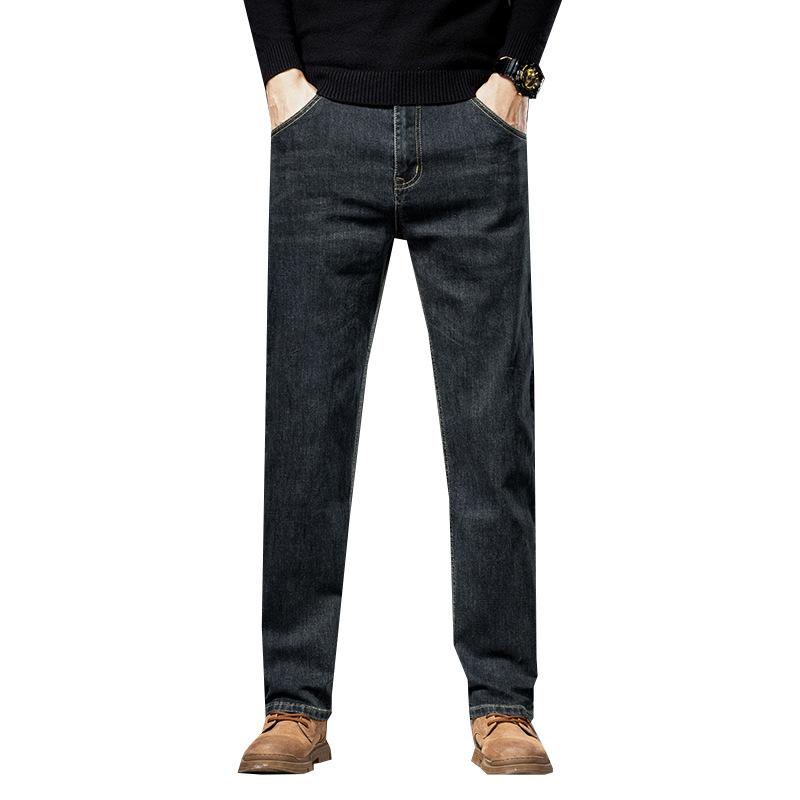 Jeans For Men, Loose, Straight, Thick, Elastic, Business Casual, Versatile, Thick, Young Men's Pants