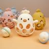 Assorted Colors Silicone Chick Teething Toy with Rattle - Youngsters' Hand Grip and Chew Plaything