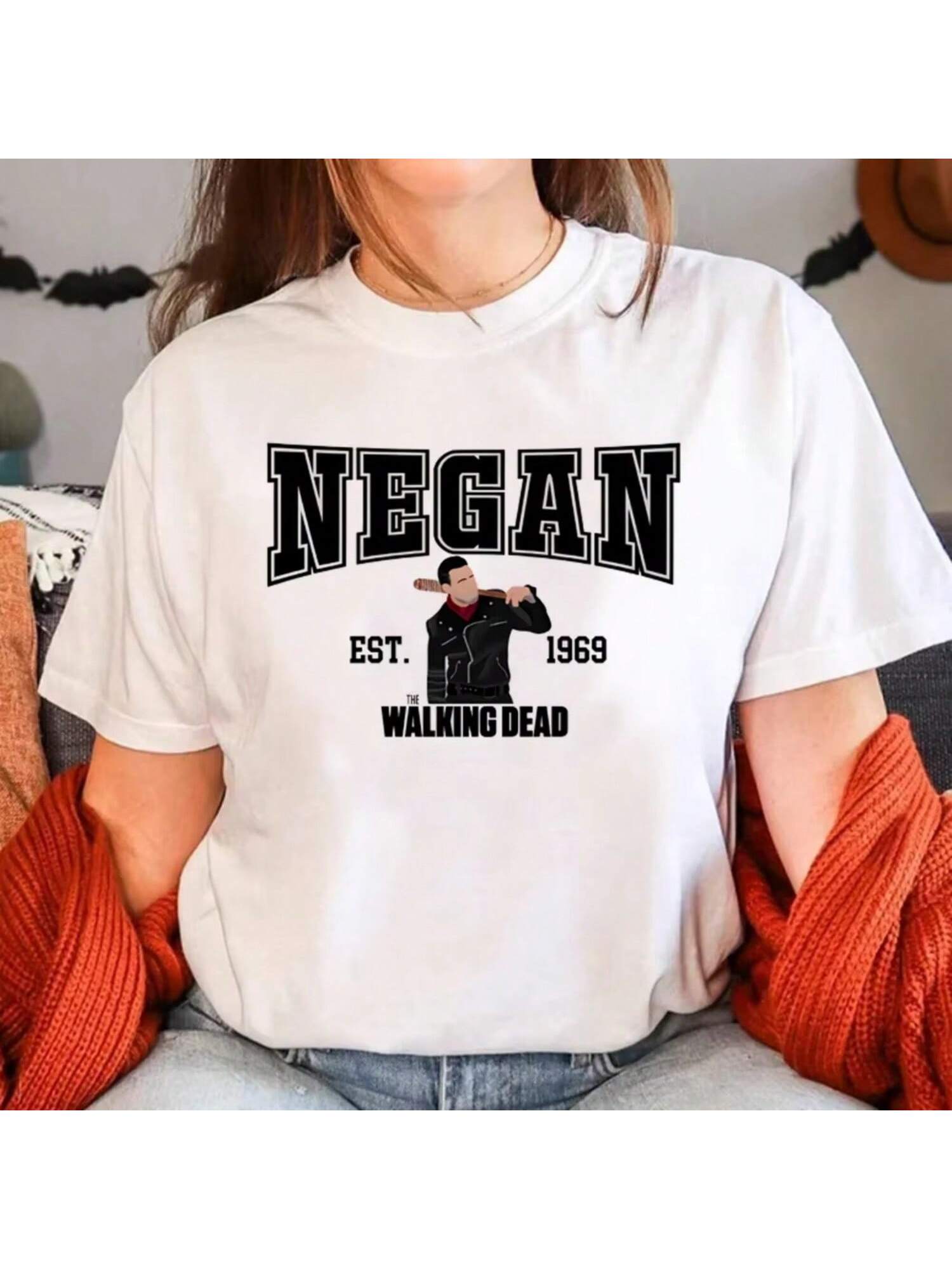 

The Walking Dead Top Women Funny Harajuku Summer Top Female Designer Clothing XXXXXL чорний