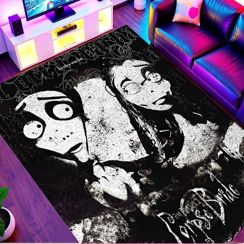 Corpse Bride Print Rug, Washable Floor Carpet, For Entryway Dorm Laundry Room Office Study, Home Decor Birthday Christmas Gift