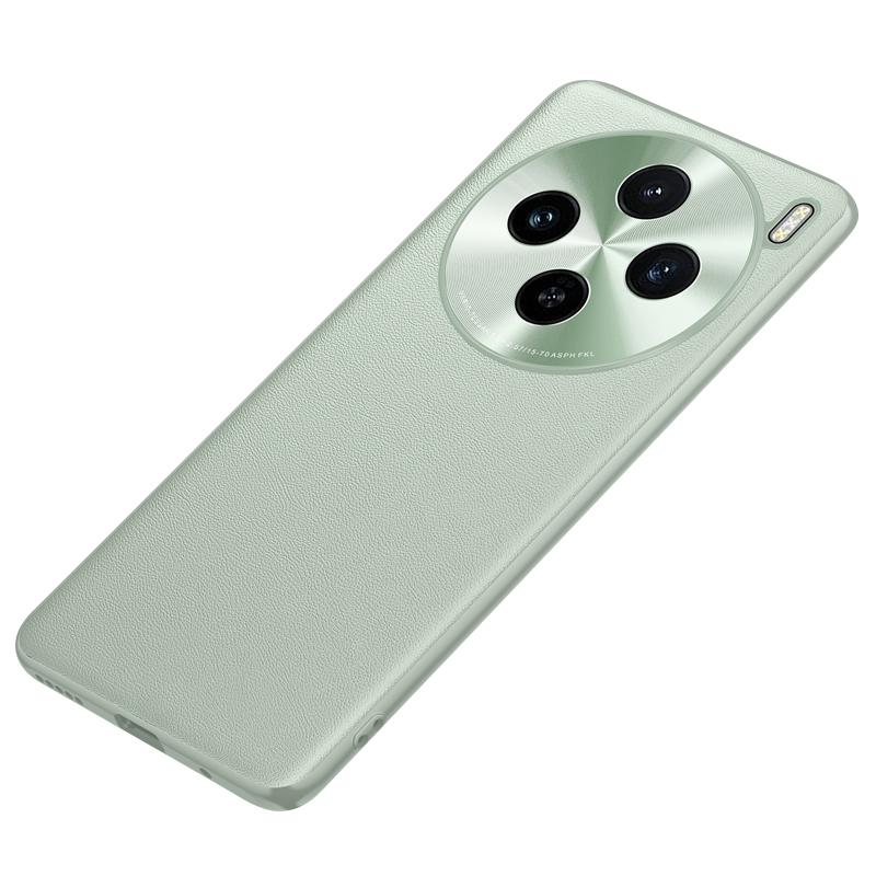 

For vivo X100s 5G Case Drop-Resistant PU Leather+TPU Ultra-Slim Phone Cover Cyan