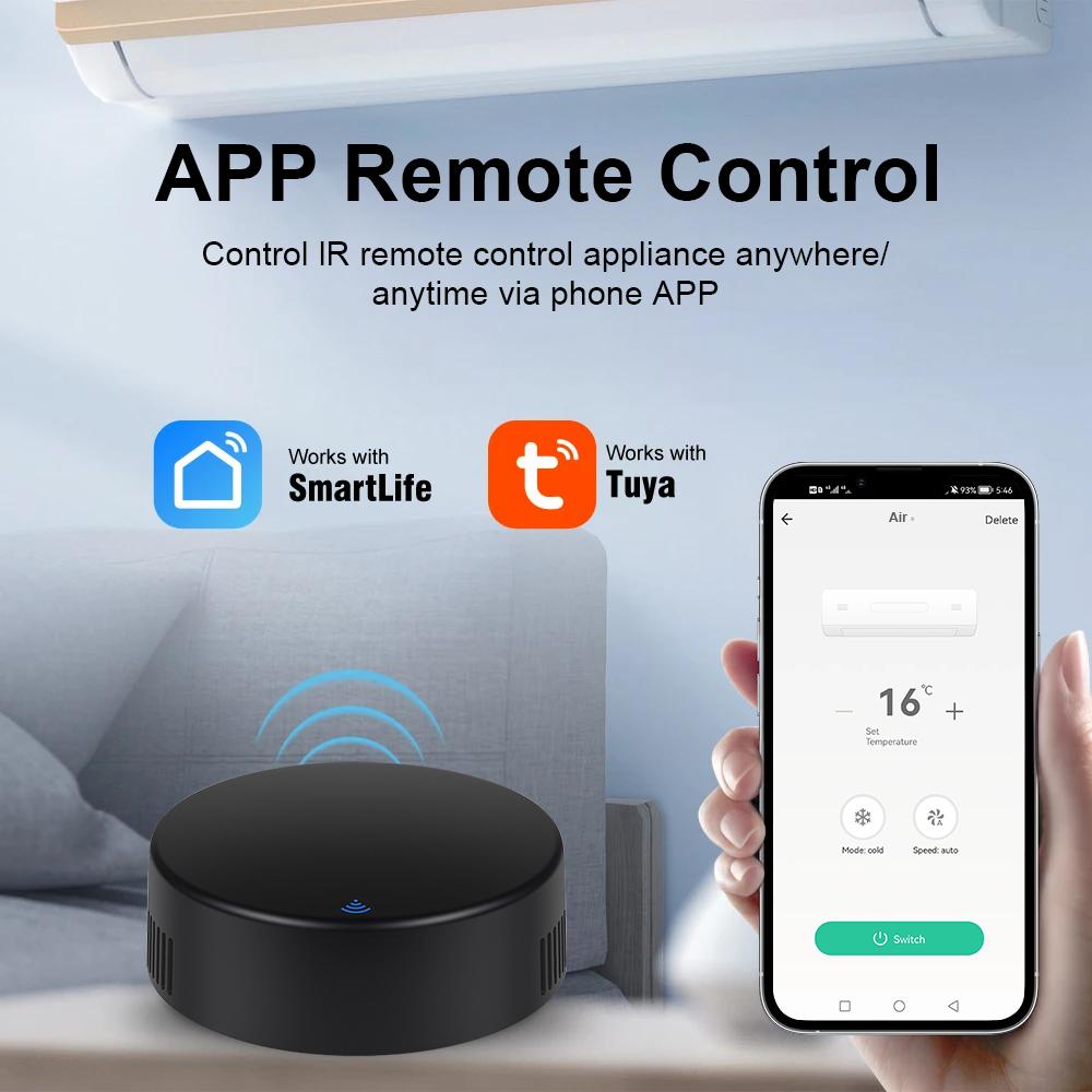 Télécommande Tuya WiFi RF IR 433MHz/315MHz Pour Maison Intelligente Via Smart Life Pour Climatiseur TOUS les TV Supporte Alexa, Google Home
