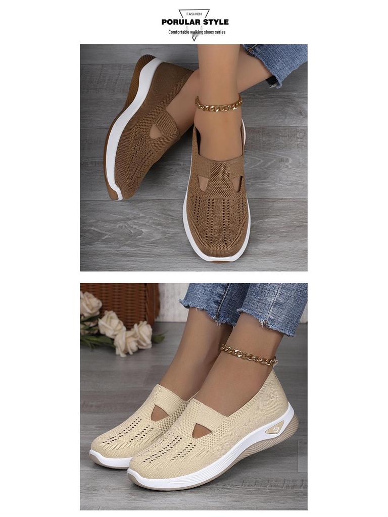 Women's Large-Size Breathable Mesh Shoes with Soft Soles for Comfort