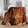 3d Tier Gepard Leopard  Cartoon Blanket for Bed Picnic Blanket Sofa Thin Blanket Air Conditioning Blanket Customized Blankets