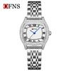 Retro Rhinestone Inlaid Roman Numerals Square Ladies Fashion Watch