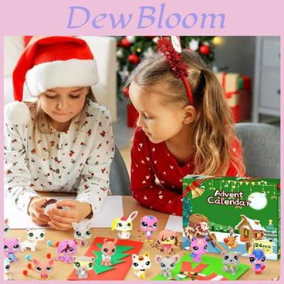 Advent Calendar Countdown For Christmas Featuring 24 Adorable Anime Figurines In Colorful Boxes