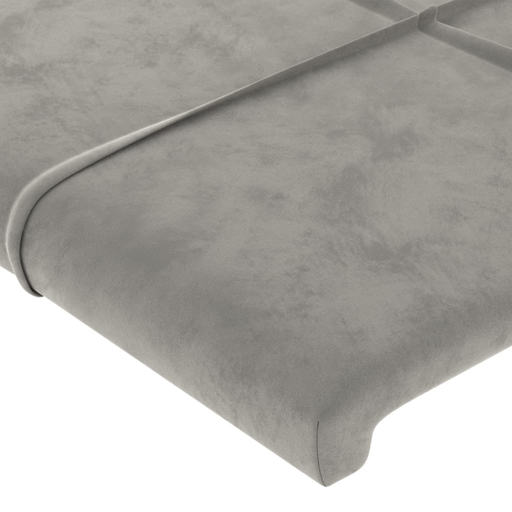 Vidaxl Wingback Headboard, Light Grey, 147X16X78/88 Cm, Velvet