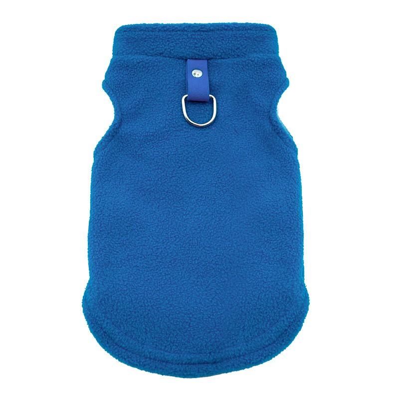 Warm Pet Vest Dogs Cats - Fleece Lined Cotton Blend Harness-Style Coat In Multiple Colors Sizes