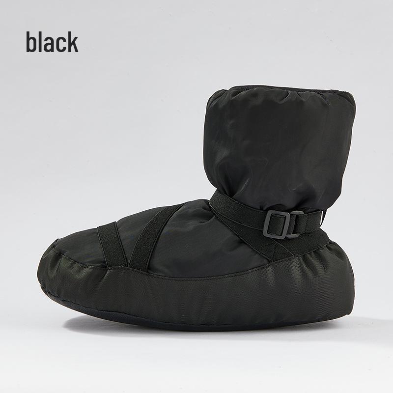 Cozy Velvet-Lined Strappy Ballet Practice Shoes