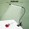 USB Powered LED Table Light Black Desk Lamp Eye-Caring Clip-On LED Light  Manicure