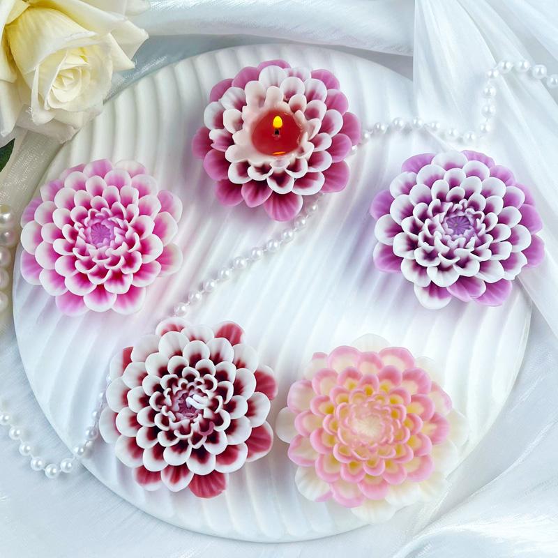3D Flowers Aroma Candle Silicone Mold Flowers Shaped Handmade Soap Molds DIY Homemade Chocolate Candy Baking Tool