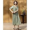 Demana Elegant Summer Embroidered V-neck Midi Dress