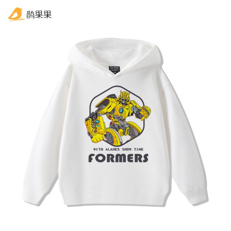 Jungen Super Handsome Transformers Kapuzenpullover mit Print – Kinder-Herbst- und Wintermode, warmer Fleece-Hoodie