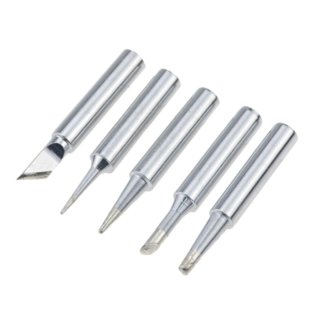 5pcs 900M-T Soldering Iron Tip Pure Copper Lead-free Solder Tip Welding Head MU#