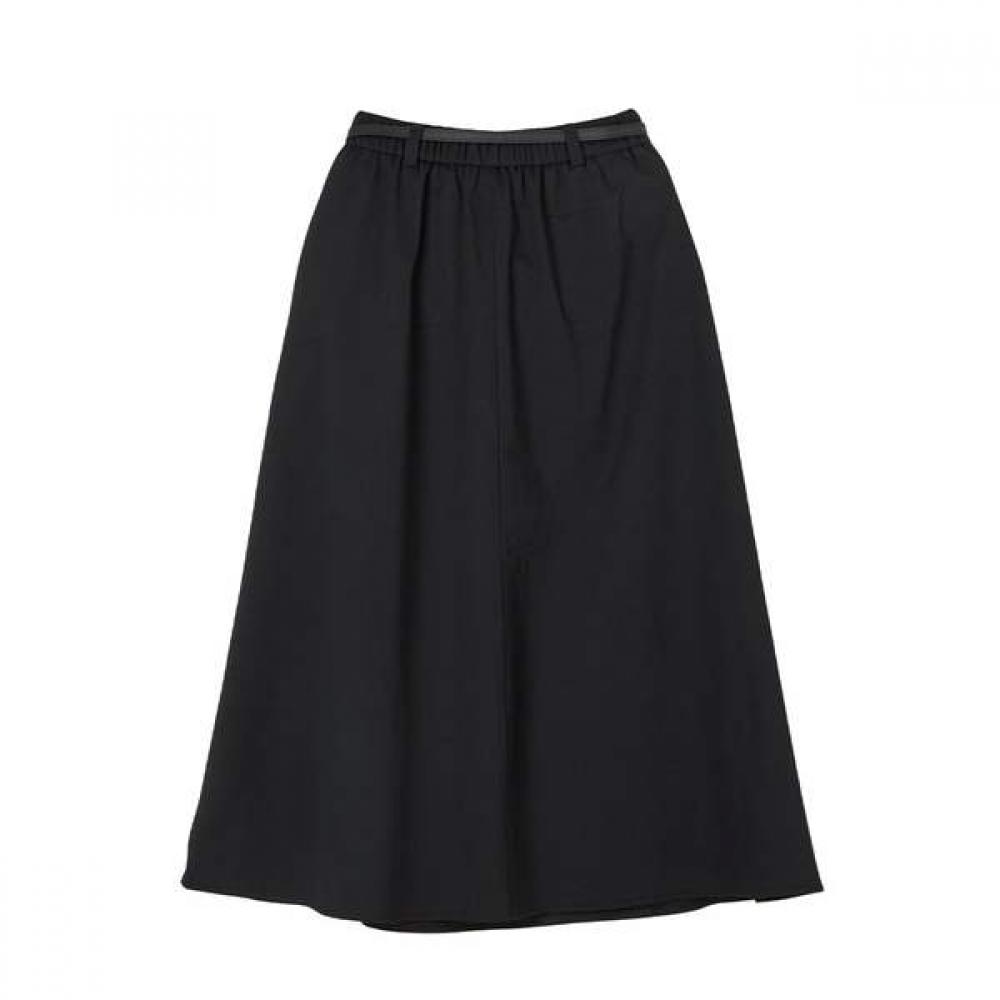 Lap Pleat Back Banding Belt Set Long Skirt As2ws422