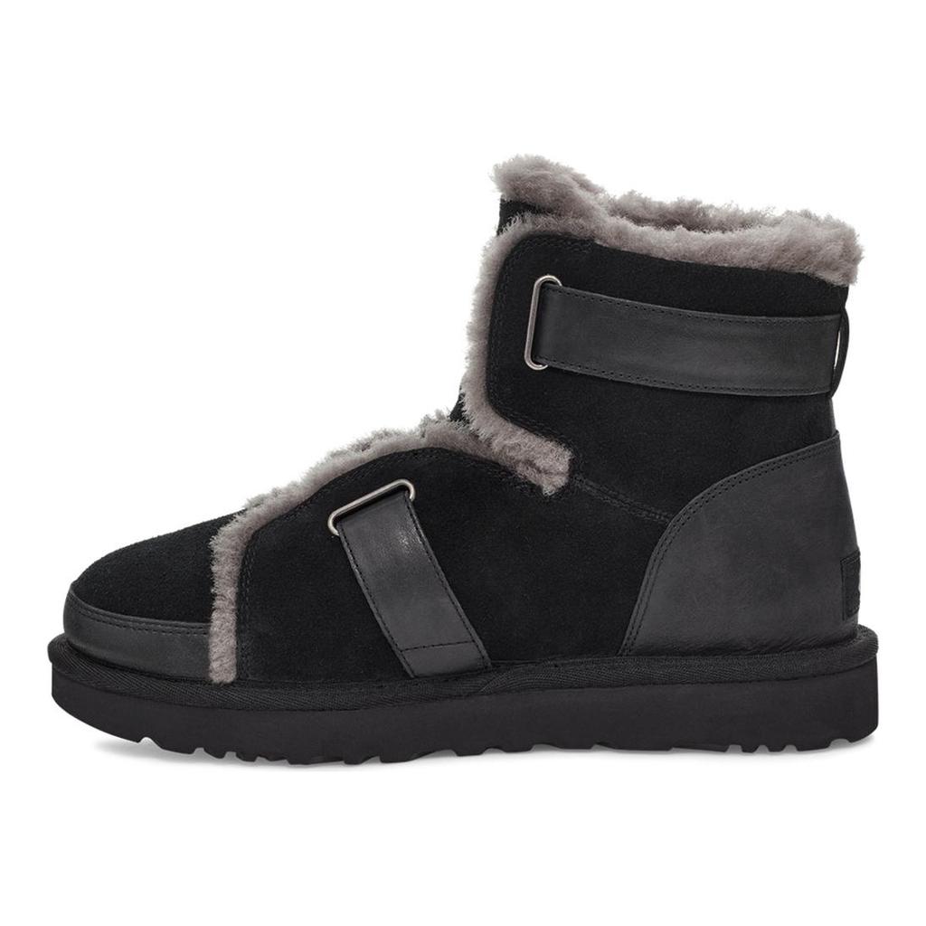 UGG Dune Mini Buckle Boot Fleece Lined Black Women's 1119431-BLK
