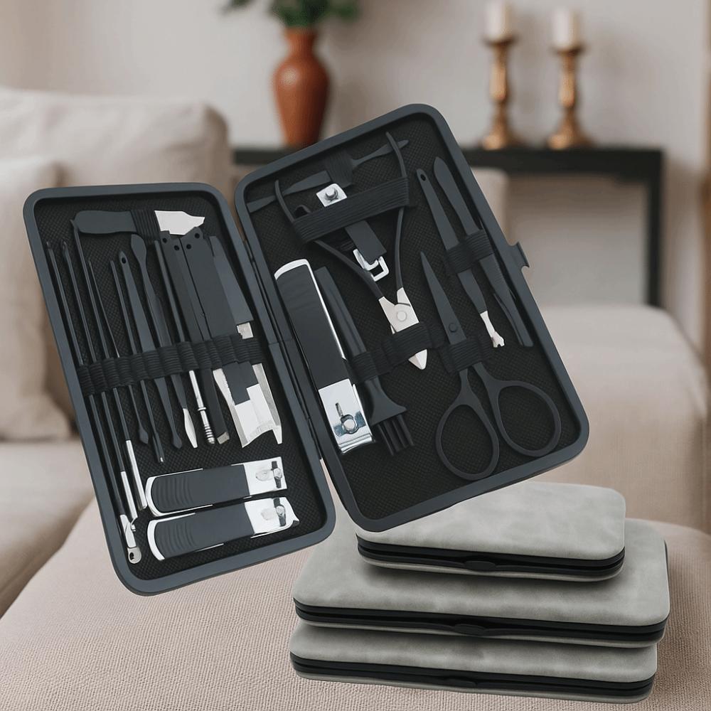 13/24pcs Anti-slip Design Stainless Steel Nail Clipper Set Sharp Pedicure Tool Kit  Facial Treatment