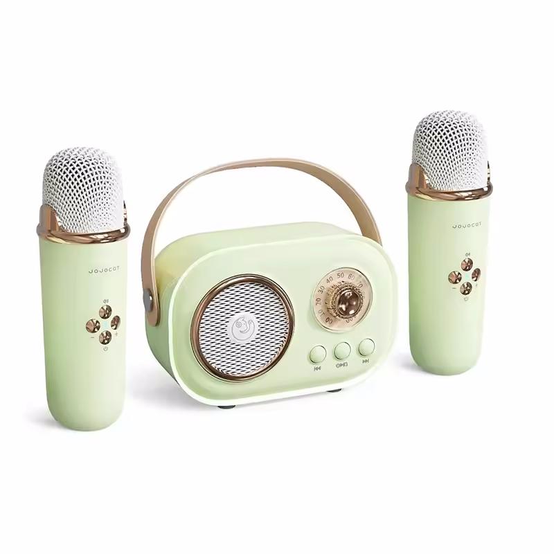 Karaoke tragbarer kabelloser Bluetooth-Lautsprecher mit Mikrofonmaschine Radio FM Caixa De Som Mini-Soundbox Musik kleine Säule Mp3